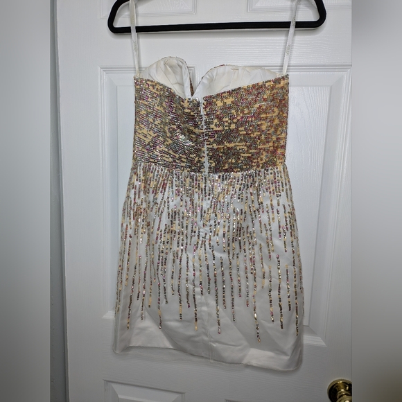 Terani Couture Sequin Strapless Mini Dress Size 6 - Picture 7 of 7